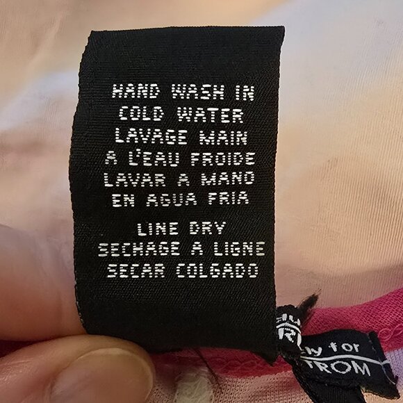 BCBG for Nordstrom Pink Sheer Overlay Floral Dress M - Picture 4 of 5